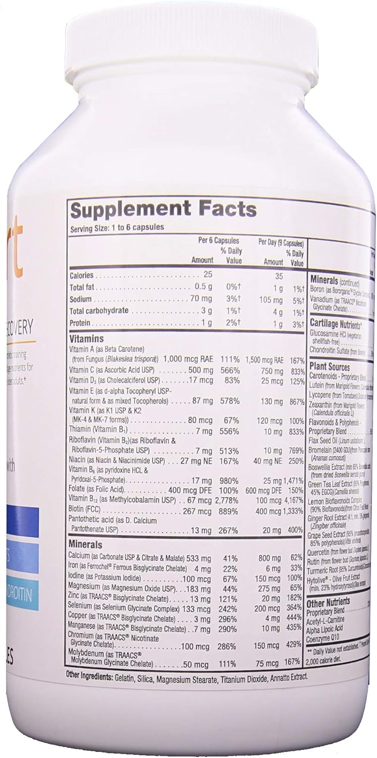 Nutriex Sport Comprehensive Multivitamin Supplement with Glucosamine & Chondroitin 270 Capsules
