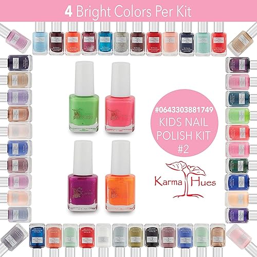 Miniatura 10 de Karma Kids - Juego de esmaltes de uñas para niños color natural seguro para niñas no tóxico vegano y libre de crueldad secado rápido apto para niños