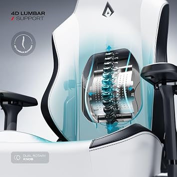 CYBEART | Arctic White Oyun/Ofis Koltuğu | 4D Kolçak | Dahili Bel Desteği | Üstün PU Deri, Ergonomik, Yatma ve Eğme