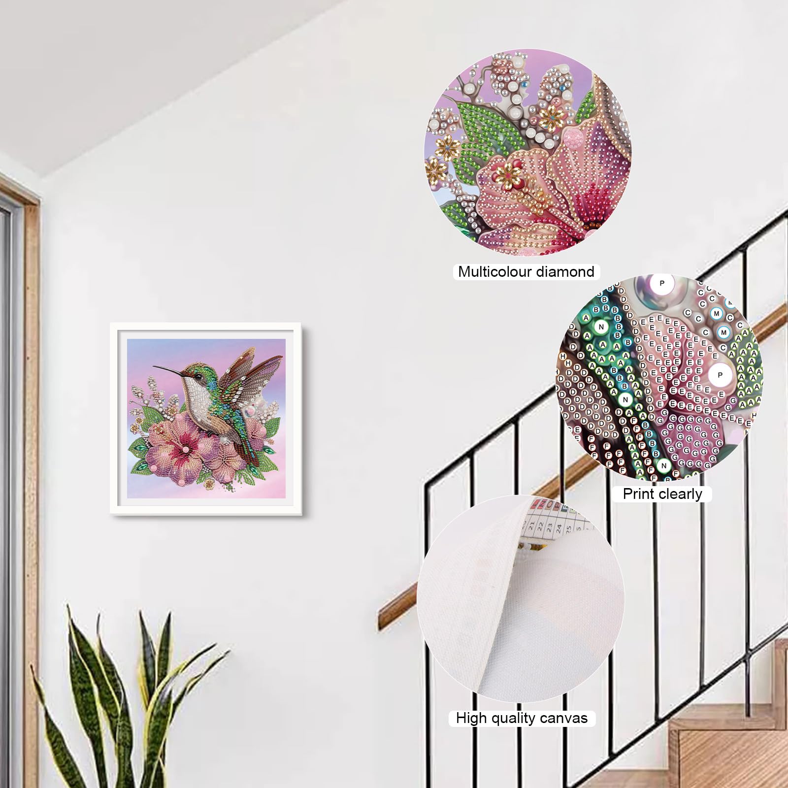 Amazon | MVVMTOP ダイヤモンドアートペインティングキット DIY 鳥と花