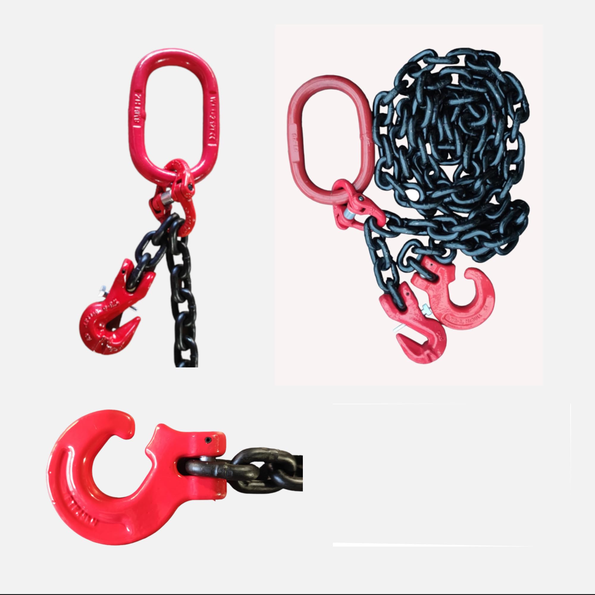 Catena Posteriore Foresta 8mm - 4000 DaN, Lunghezza 2m, Con Gancio A Forcella Per Trasporto - Foto 7