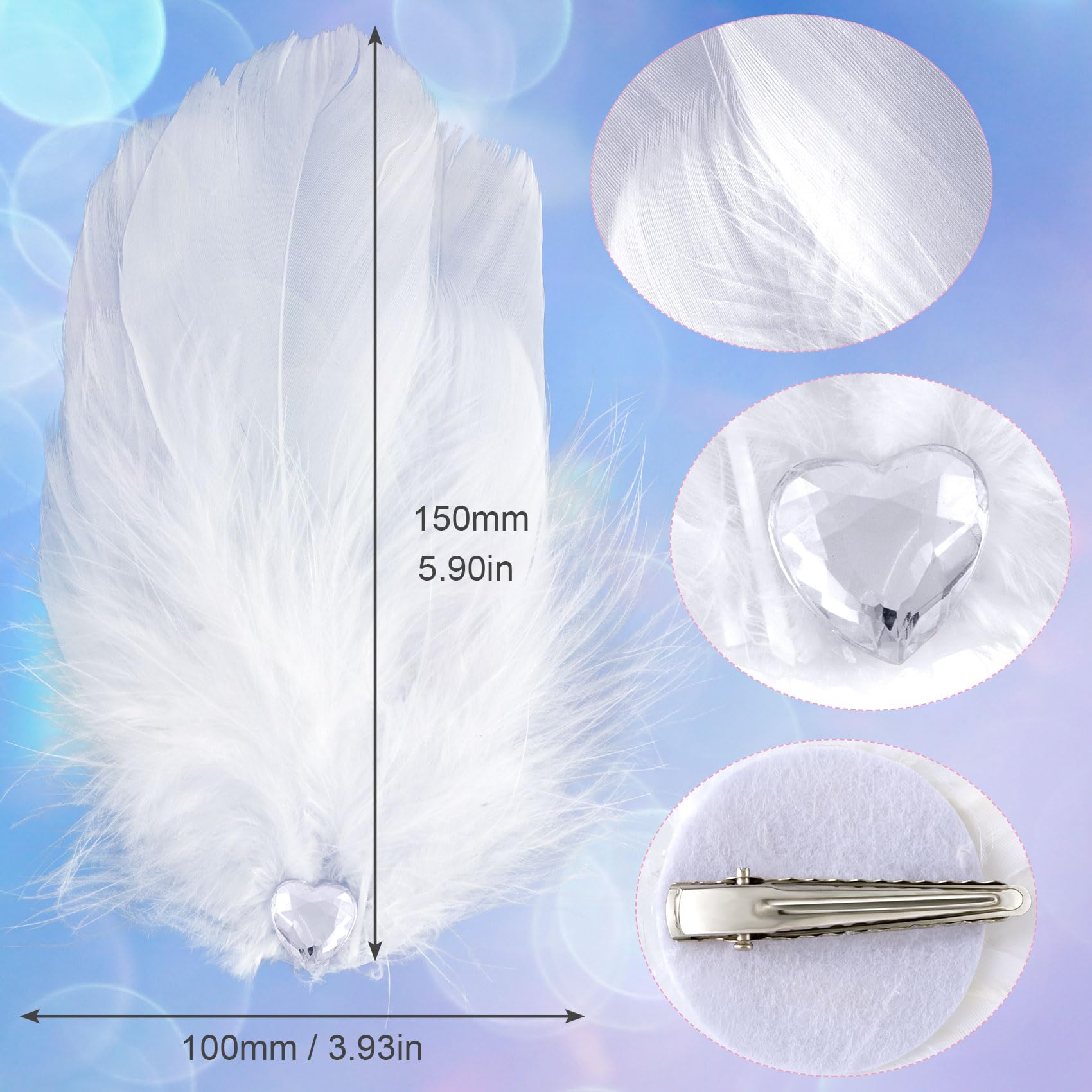 Amazon.com: ANCIRS 2 Pack Feather Hair Clips for Women, Fly-Wing