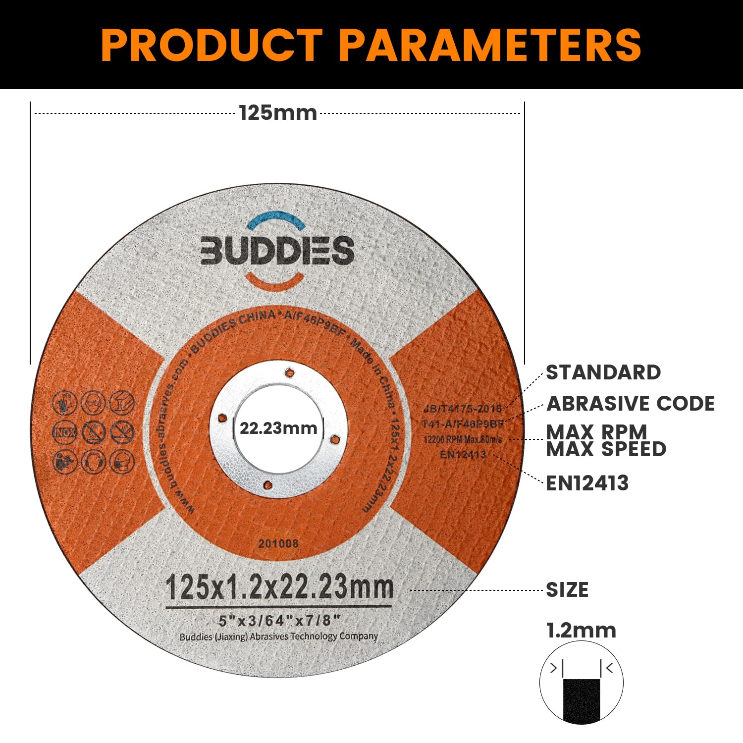 50 Pack Cut Off Wheel 5 Inch Cutting Wheels,Angle Grinder Cutting Disc & Professional Fast Cutting Disc for Stainless Steel, Metal, Angle Grinder