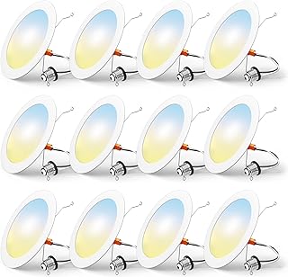 FREELICHT 12 Pack Retrofit LED Recessed Lighting 6 Inch, Selectable 2700...