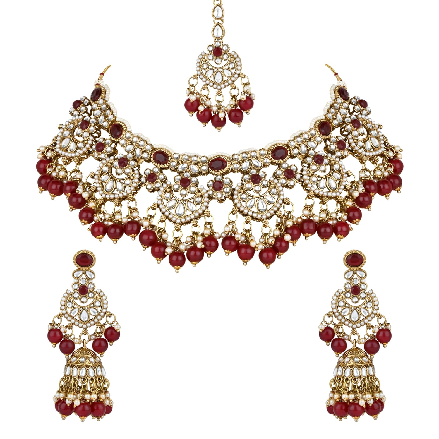 I Jewels Gold Plated Traditional Handcrafted Kundan Pearl Choker Necklace Jewellery Set For Women/Girls (K7270M) (B0CS9LDCQH) Amazon Price History, Amazon Price Tracker