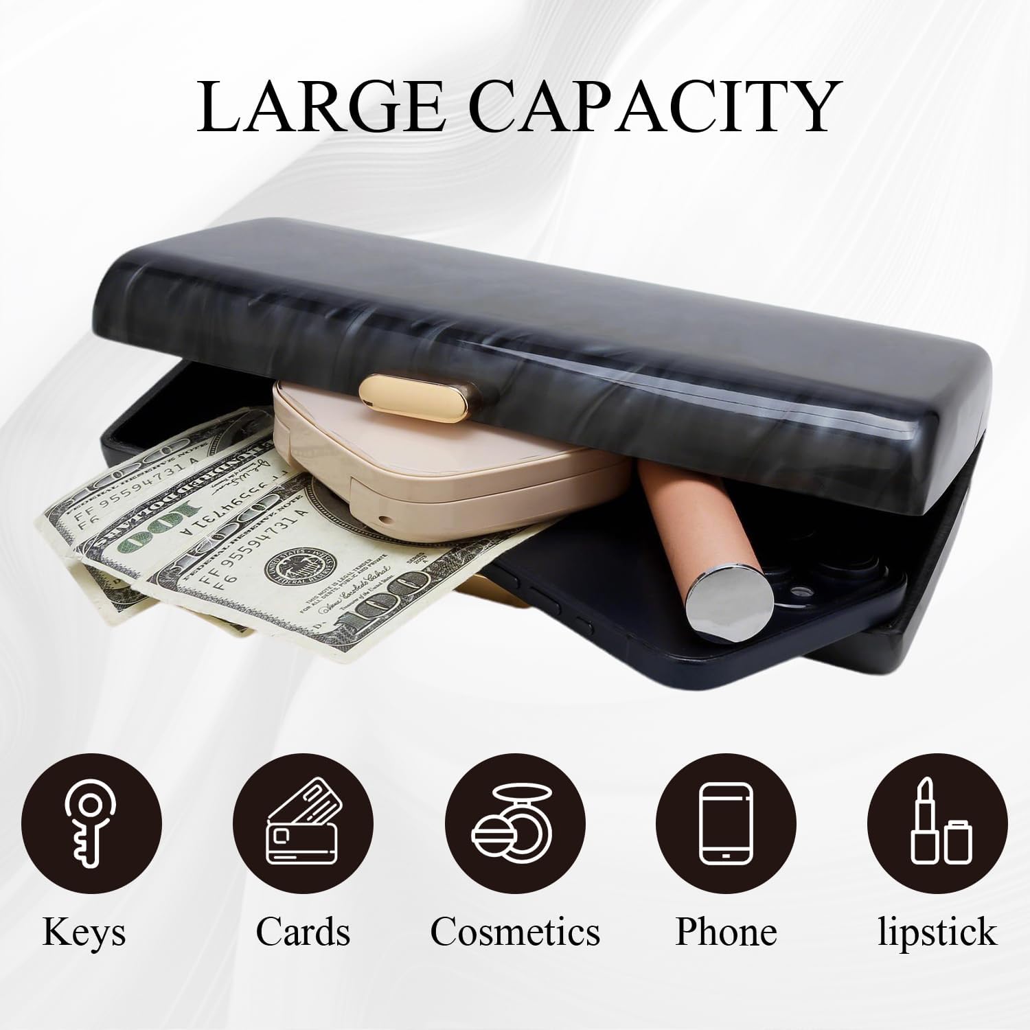 Simcat Acrylic Clutch Purse for Women, Chic Metal Evening Bag, Marble Evening Clutch Bag with Chain for Prom Wedding Party - Image 5