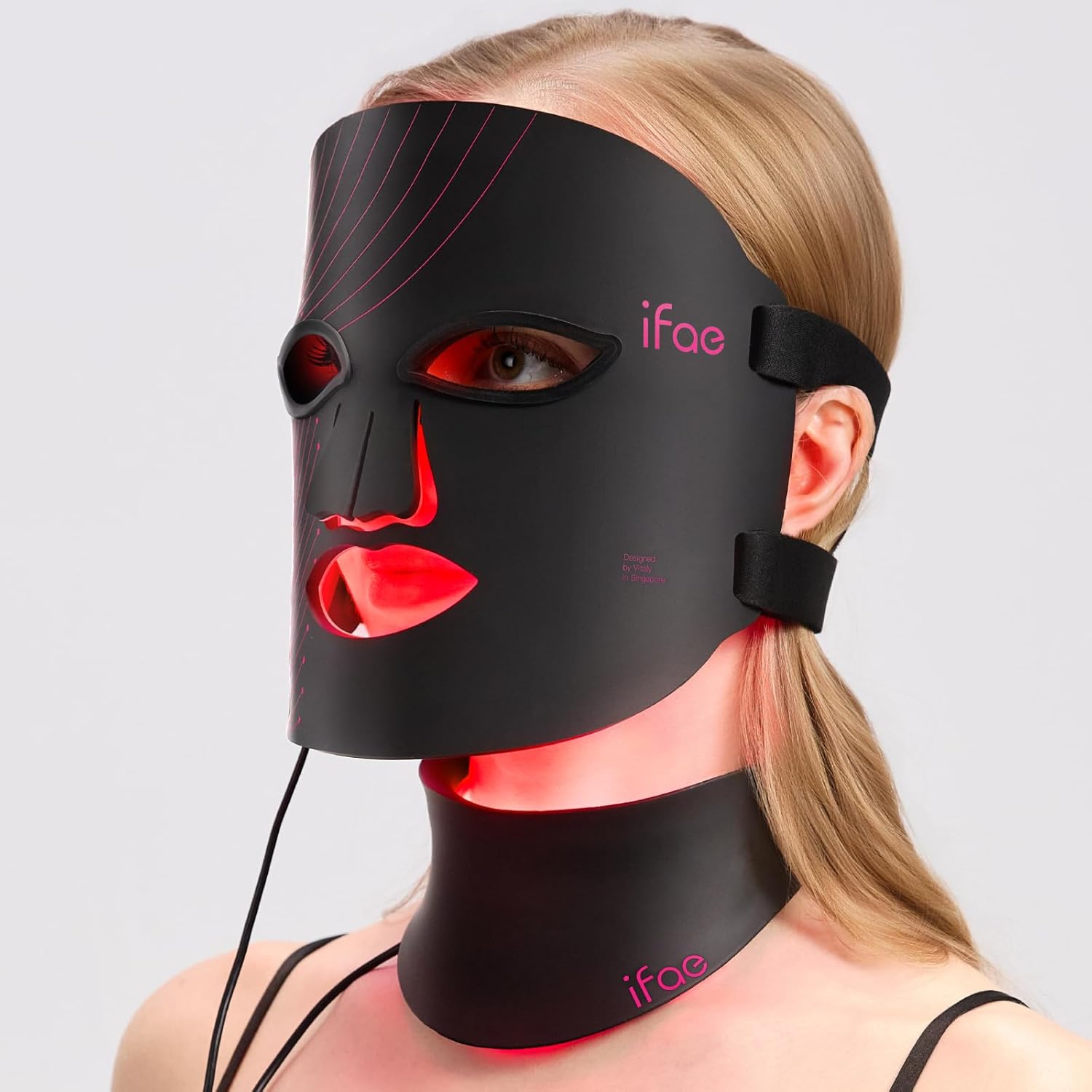 Red Light Therapy Mask for Face and Neck 7 Colors with NIR Led Face Mask Light Therapy with