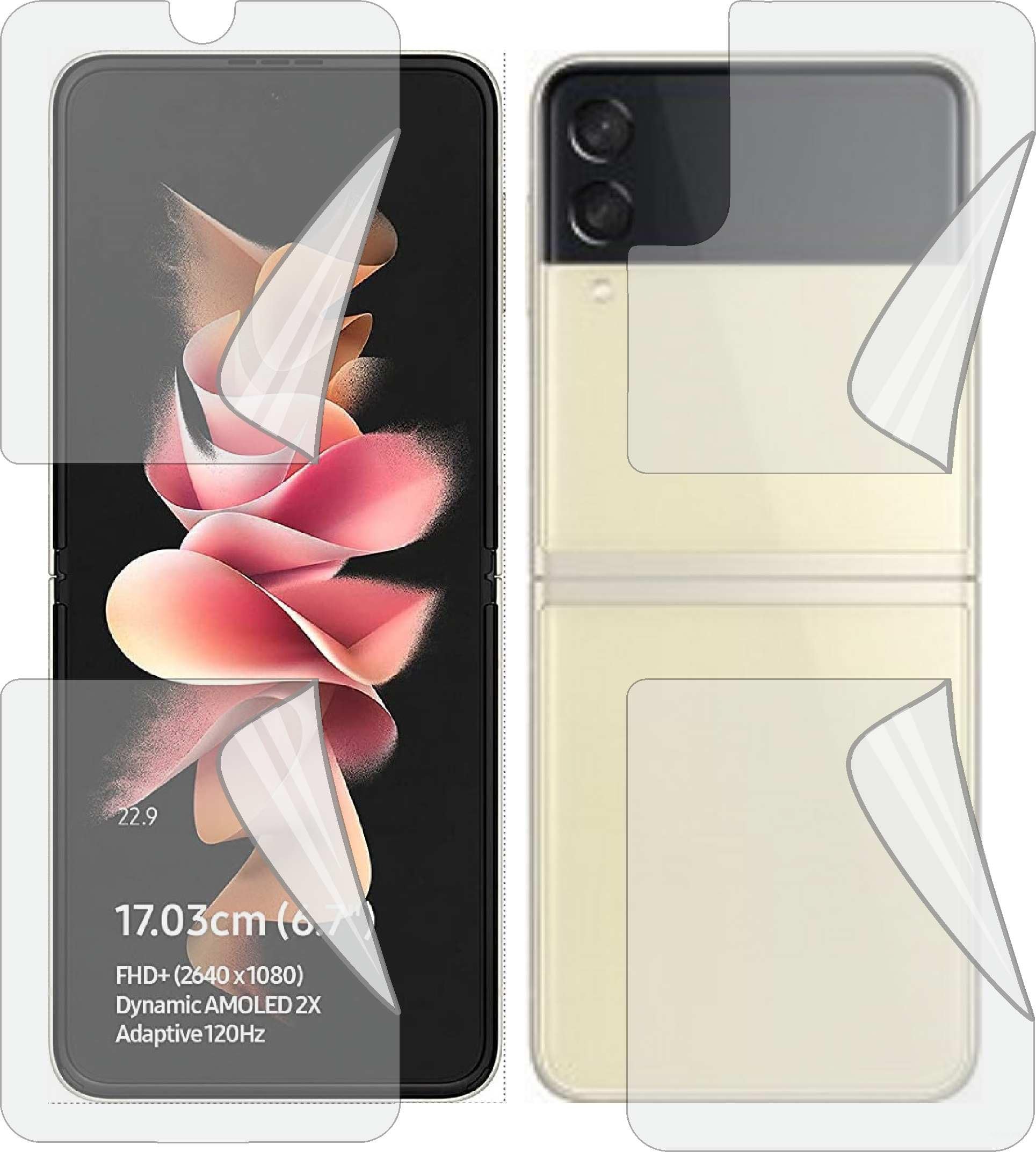 TELTREK SAMSUNG GALAXY Z FLIP 3 5G Front & Back Full Edge to Edge Screen Guard, Shatterproof TPU Fiber in Front & Matte Finish Back Skin at Back, Not a Tempered Glass, Full Coverage Screen Protector (B0CRPBV8JY) Amazon Price History, Amazon Price Tracker