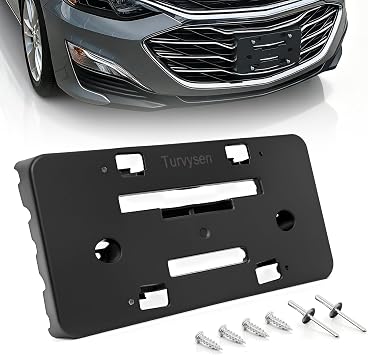 License Plate Bracket Holder Compatible with 2019-2025 Chevy Malibu, Front Bumper License Plate Mounting Frame Replaces 84524301