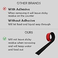 Vista 3 de Rubber Bond Cubiertas para huecos para estufas de cocina, cubierta autoadhesiva para horno, estufas y mostradores, rellenos flexibles para espacio