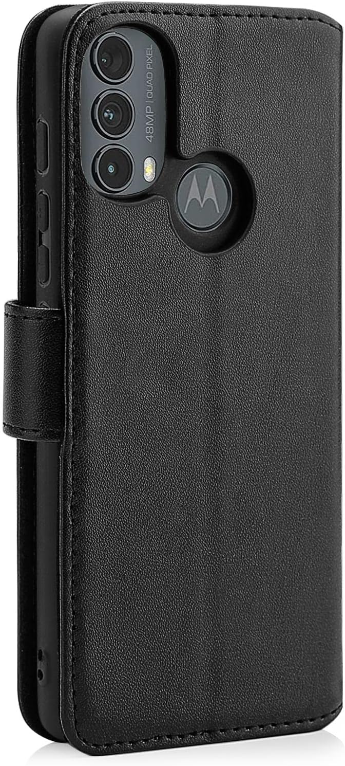 CHALK & HIDE, Real Leather Book Wallet Flip Case Cover For Motorola Moto E30 & Moto E40, Real Leather Design With Card Slot - Image 3