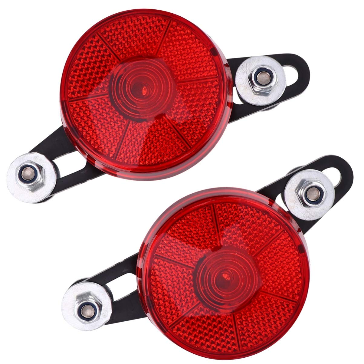 Sosoport 6piezas Luz De Advertencia Trasera para Bicicleta Lámpara De Señal Multifuncional Led Rojo Fácil Montaje Ahorro Energético del Compatible Bicicletas De Montaña y Urbanas