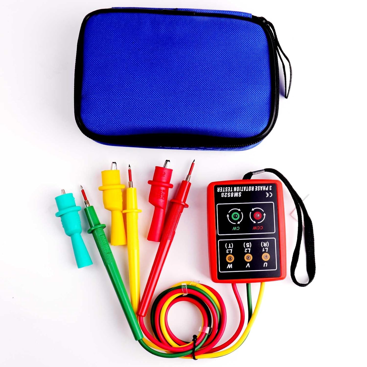 3 Phase AC Sequence Presence Rotation Tester,60V~600V Indicator Detector Meter with LED and Buzzer