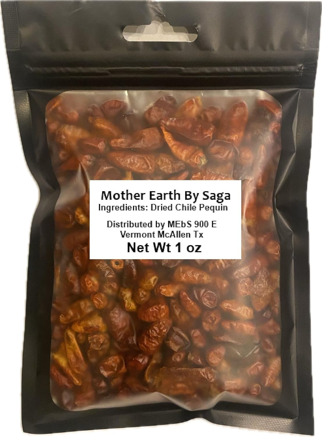 Dried Whole Chile Pequin Peppers – 100% Natural Mexican Chili – Spicy Flavor for Salsas & Cooking – 16 oz Resealable Bag