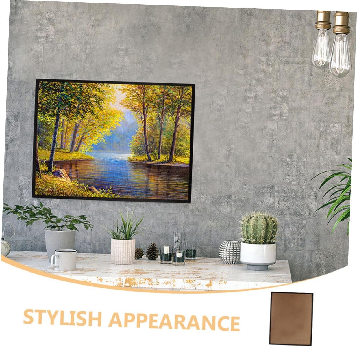 Amosfun Large Aluminum Alloy Picture Frame Stylish Wall Mount for Posters Advertisements Artwork Lightweight Design for Living Room Commercial Spaces Fits
