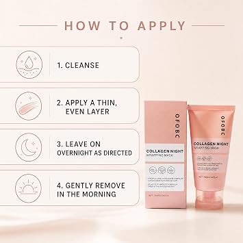 Collagen Night Wrapping Mask, Collagen Wrapping Peel Off Facial Mask for Elasticity Hydration, Reduce Sagging Dullness, Tight Skin, 2.53 fl.oz Brush Included