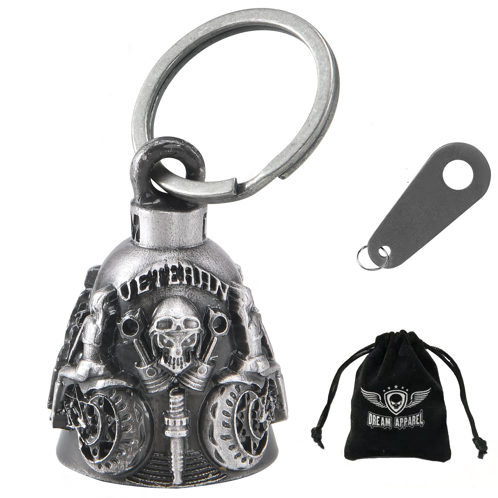 Dream Apparel Motorcycle Ride Bell For Bikers, Heavy Spirit Bells Accessory And Key Chain For Luck