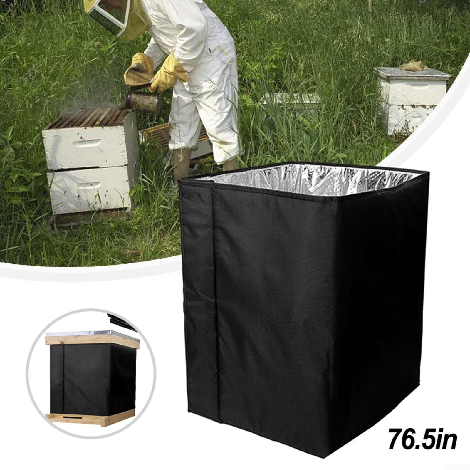Hitzeschild in Bienenstock-Verpackung, Bienenstock-Hitzeschild, erhältlich in 183 oder 194 cm Länge
