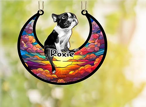 Vista 163 de LOVELYPOD Adorno de Navidad personalizado de perro pastor alemán, atrapasoles conmemorativo, adorno de Navidad de pastor alemán con nombre, pérdida