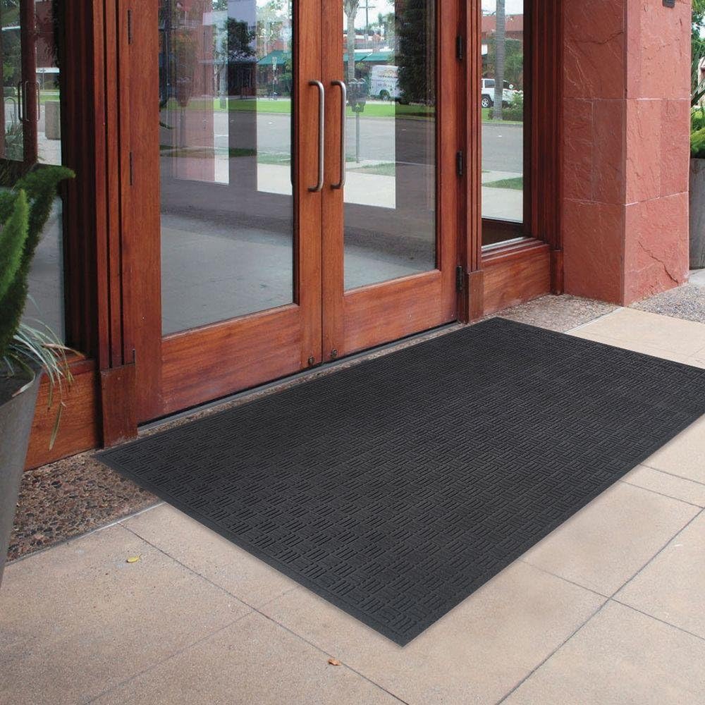 Trafficmaster 72 x 48 Oversized Commercial Rubber Black Door Mat Large Outdoor Doormat Floor
