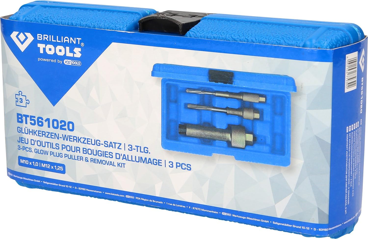 BRILLIANT TOOLS BT561020 Juego de herramientas para bujías de incandescencia, 3 pzs [Powered by KS TOOLS]