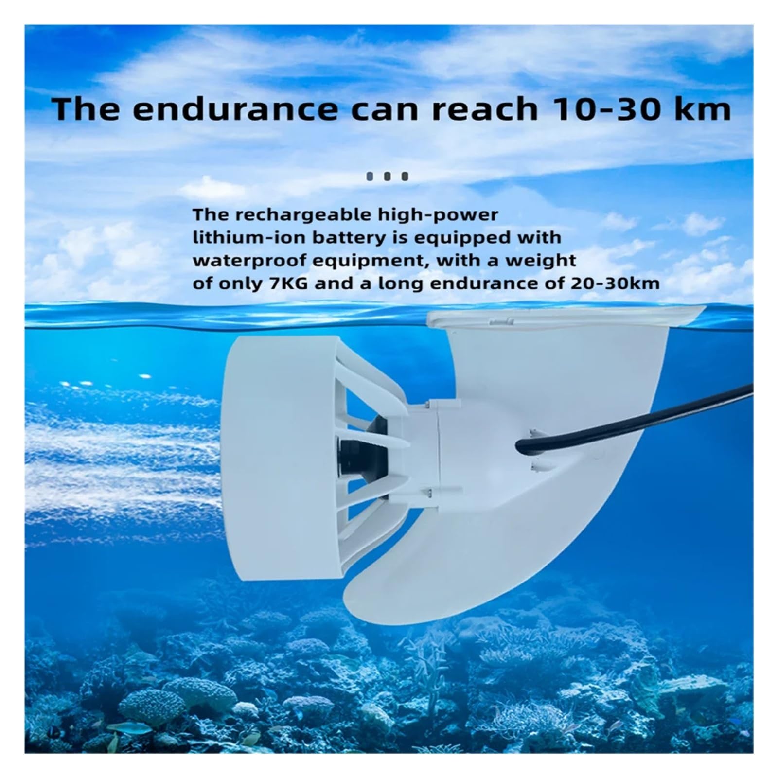 Płetwa Power SUP z akumulatorem 24 V Elektryczna deska do wiosłowania na stojąco Push Silnik bezszczotkowySurf Kayak Deska surfingowa Śmigła do pontonów, desek wiosłowych, łodzi rybackich(Q120)
