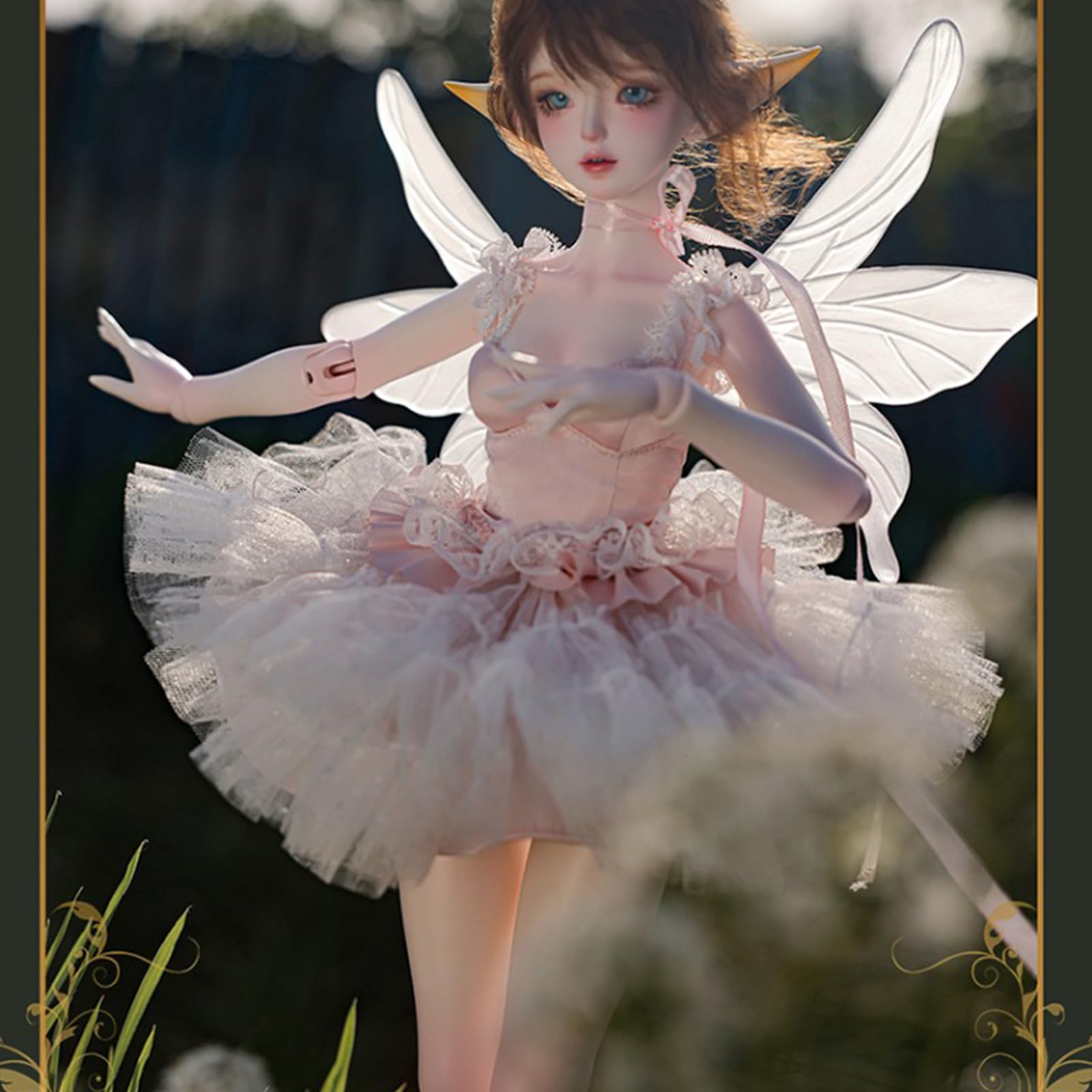 GNATAPIAY1/4 BJD Doll,Kawaii Movable Joint Doll Elf Doll Series Ball Jointed Doll Collectable Action Figure Posable Dress Up Doll for Girls Birthday Party Gift Toys