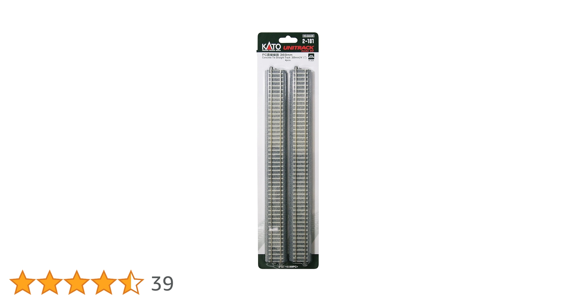 Amazon | KATO HOゲージ PC直線線路 369mm 4本入 2-181 鉄道模型用品