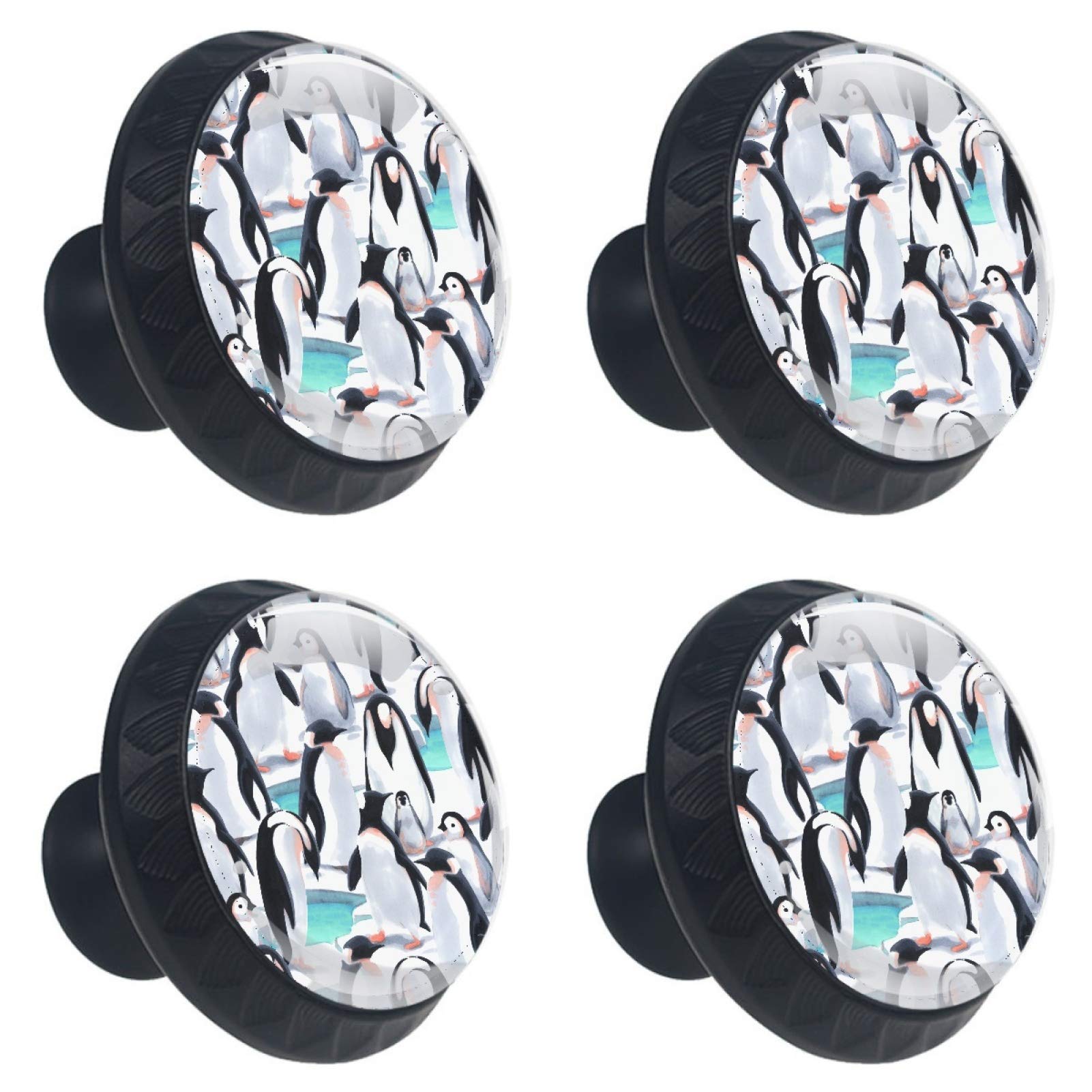 Boutons en verre pingouin de 30 mm pour remplacer une poignée cassée de meuble ou de placard