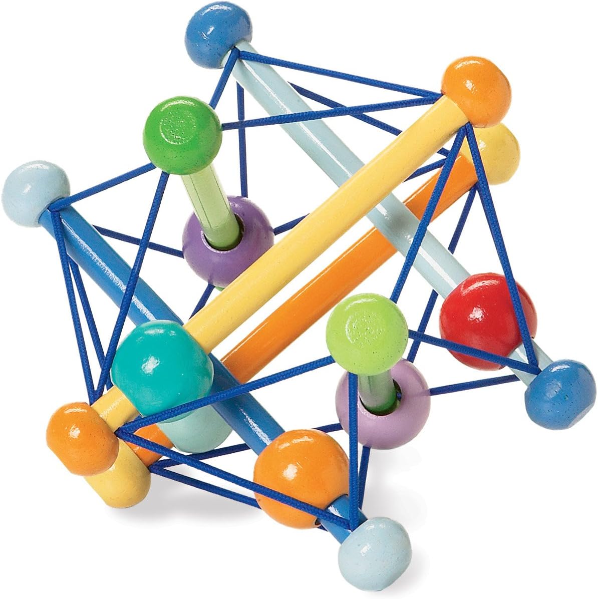 Manhattan Toy Skwish Colour Burst Rattle and Teether Grasping Activity Toy, 15.25 x 15.25 x 15.25 centimeters