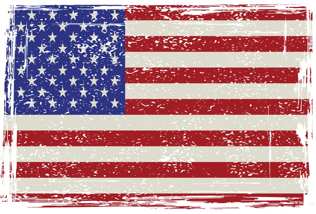 AMERICAN FLAG postcard set of 20 identical postcards. United States flag post cards. Made in USA.