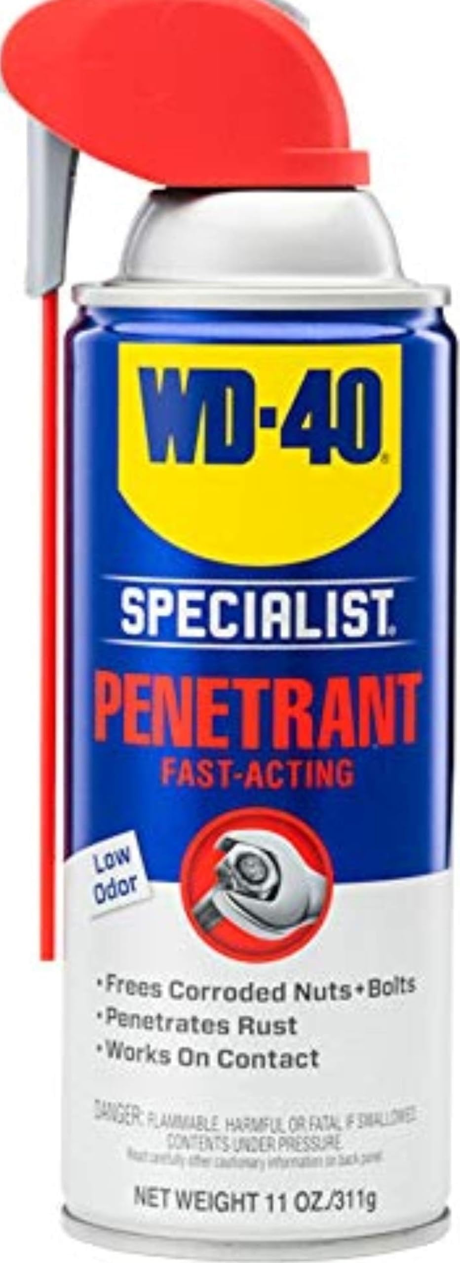Penetrant, Smart Straw, Fast-Acting, 11 OZ [1-Pack] | Penetrant for Metal, Rubber & Plastic Threads, Locks, Nuts, Industrial Strength for Automotive & Heavy-Duty Construction