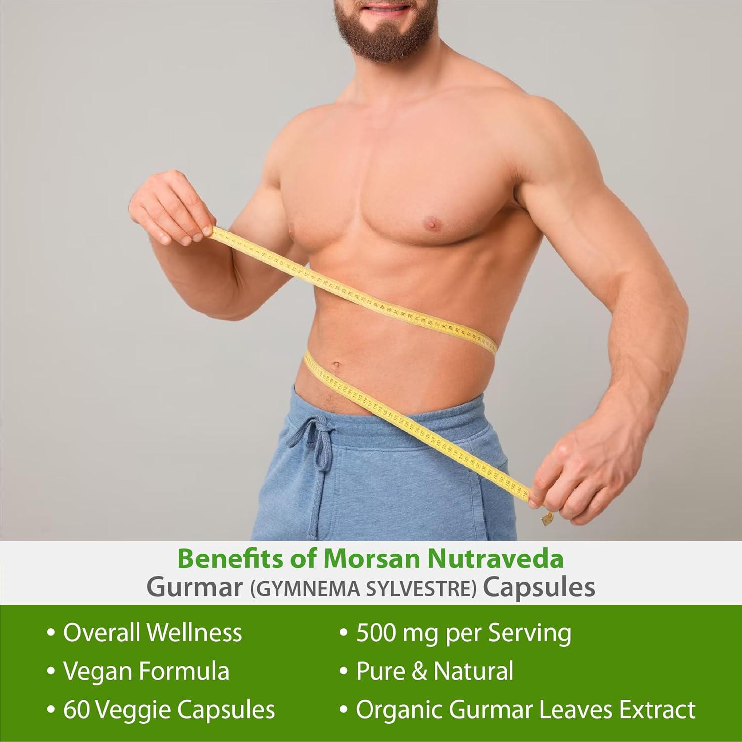 Gurmar Capsules | Gymnema Sylvestre (Gudmar) Herbal Supplement | 10:1 Concentrated Extract | Supports Healthy Lifestyle | Non-GMO & Vegan | 60 Veg Capsules (Pack of 2)