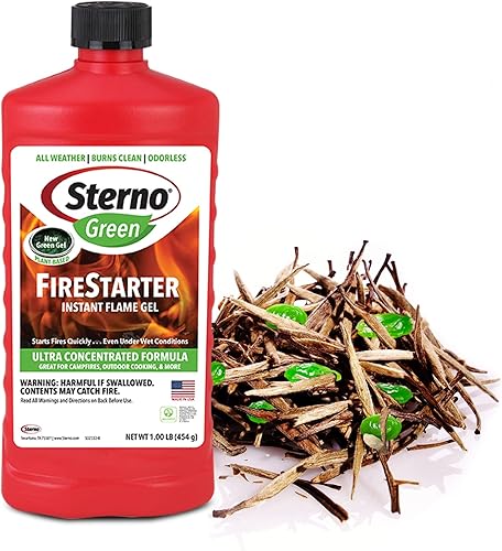 Miniatura 2 de Sterno Fire Starter, etanol - Firestarter - Gel de llama instantánea - Combustible ultraconcentrado para fogatas o chimeneas - Quemador de etanol
