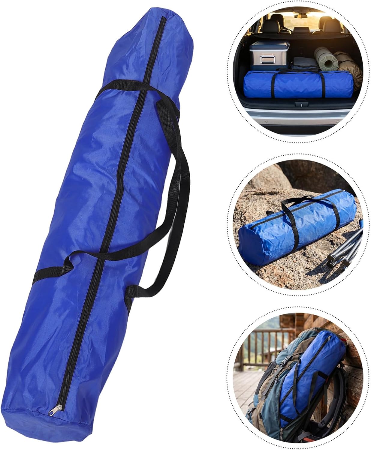 SUPVOX Universal Folding Chair Carrying Bag for Camping Chairs with Shoulder Strap and Dual Zipper, Compact Portable Storage Case in Blue Durable Fabric for Self-Driving Camping