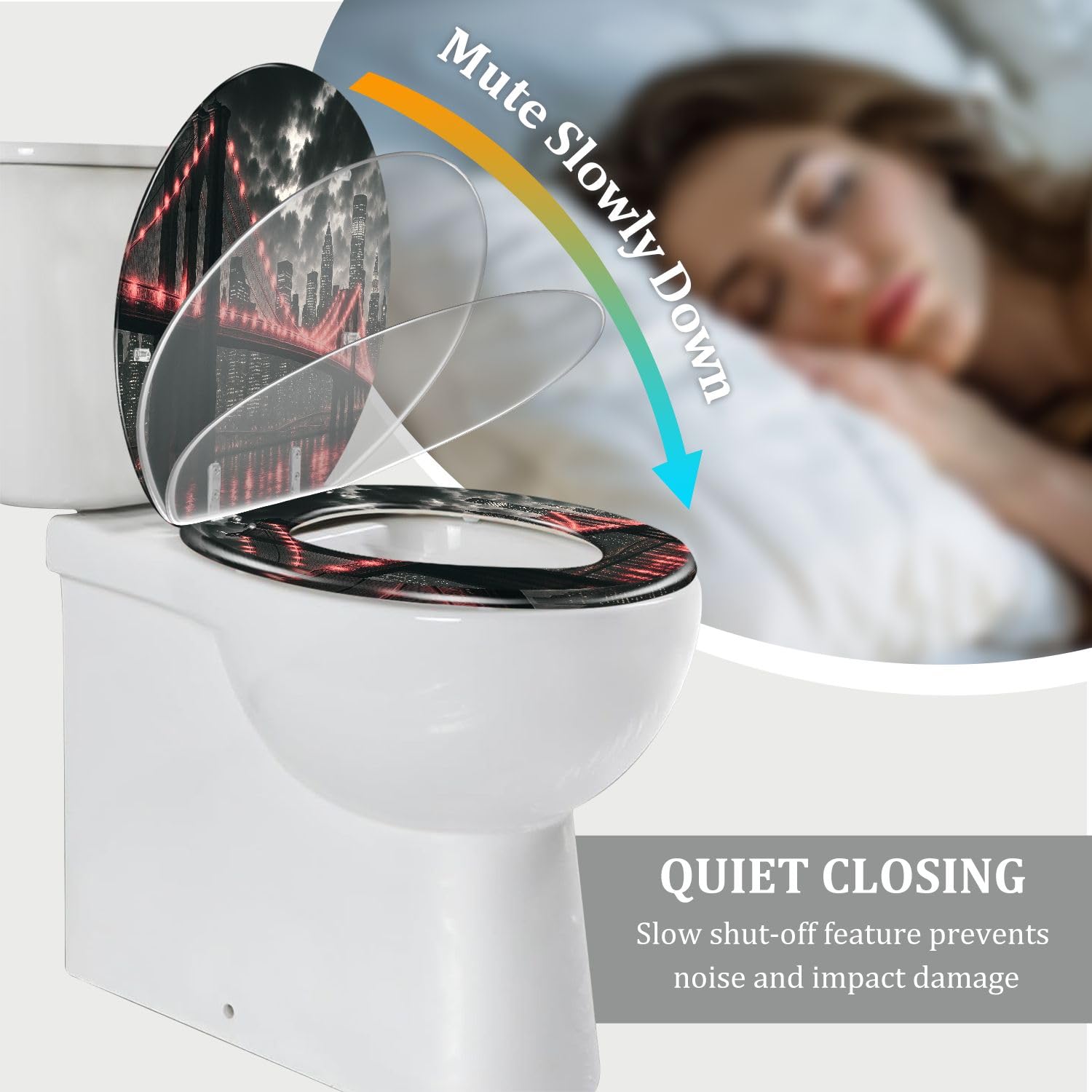 Asiento de inodoro alargado para baño