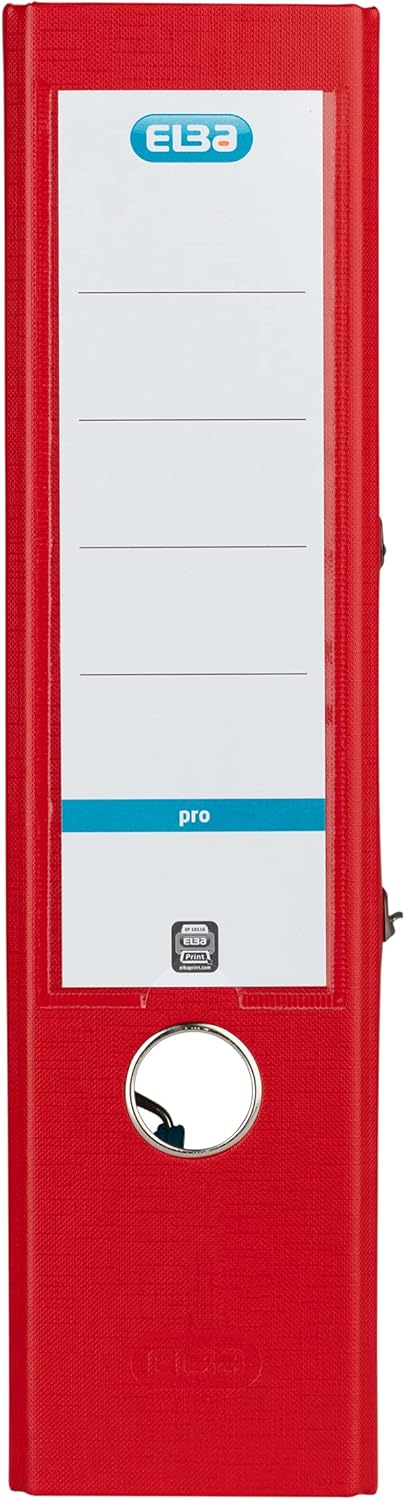 Elba Smart Pro + 10456BL Folder A4 8 cm Spine Interchangeable Spine Label 10 Items Blue Folder Smart Pro red