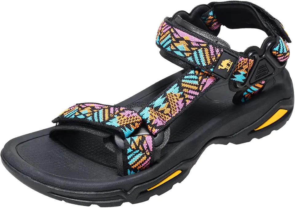 Sandálias esportivas femininas à prova d'água com suporte de arco confortável para caminhadas na praia, viagens atléticas, rosa, 36