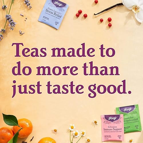 Miniatura 6 de Yogi Té especiado Blackberry Focus Tea  16 bolsas de té por paquete (6 paquetes)  Té orgánico de mora para concentración con cafeína  Incluye hoja