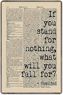 Metal Tin Sign 12 X 8 Inch - Hamilton Musical Quote (1) - Poster Metal Plaque, For Cafe, Bar, Home Wall Decor