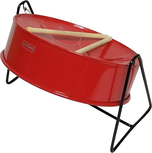 Miniatura 4 de Tambor de acero (Steelpan) de 10 pulgadas con instrucciones fáciles para principiantes (rojo)