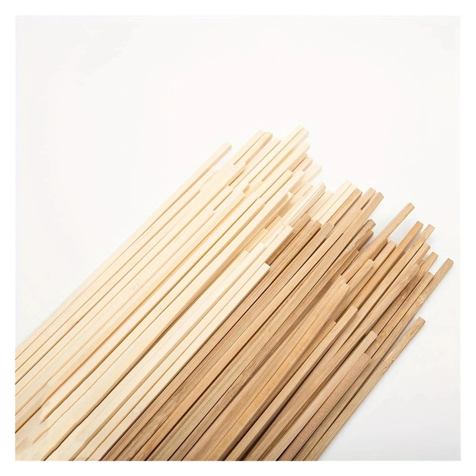 Tiges Lisses en Bois, bâtons de Bambou, Paquet Multicolore 50 1/6x12 Pouces for l'artisanat