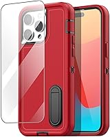 Vista 11 de AICase Funda con Clip tipo Pistolera Compatible con iPhone 15 Pro Max con Protector de Pantalla de Vidrio + Lente de Cámara, Protección Resistente