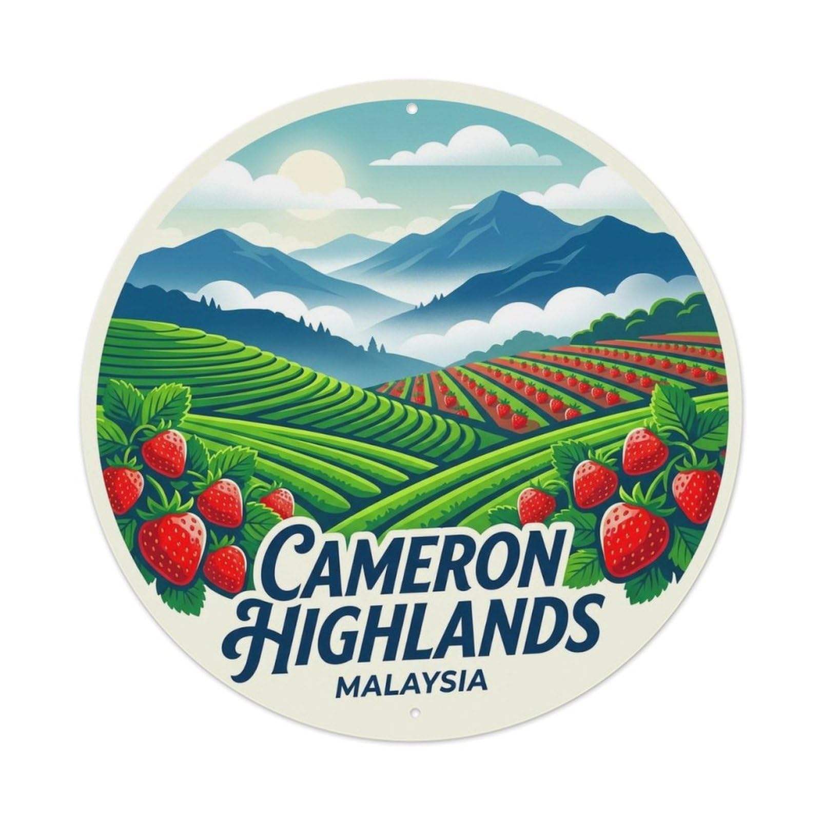 Malaysia Cameron Highlands Heritage Retro Travel Metal Tin Sign