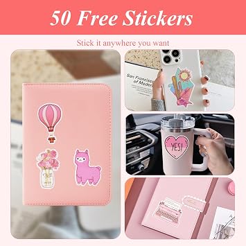 AULEEP Trading Card Binder 4 Pockets 520 Cards Collection Top Loading Cards Album, Kpop Album Easy Carry DIY Stickers Holder Removable Photocard Binder for Yoto TCG, MTG Cards, Pink