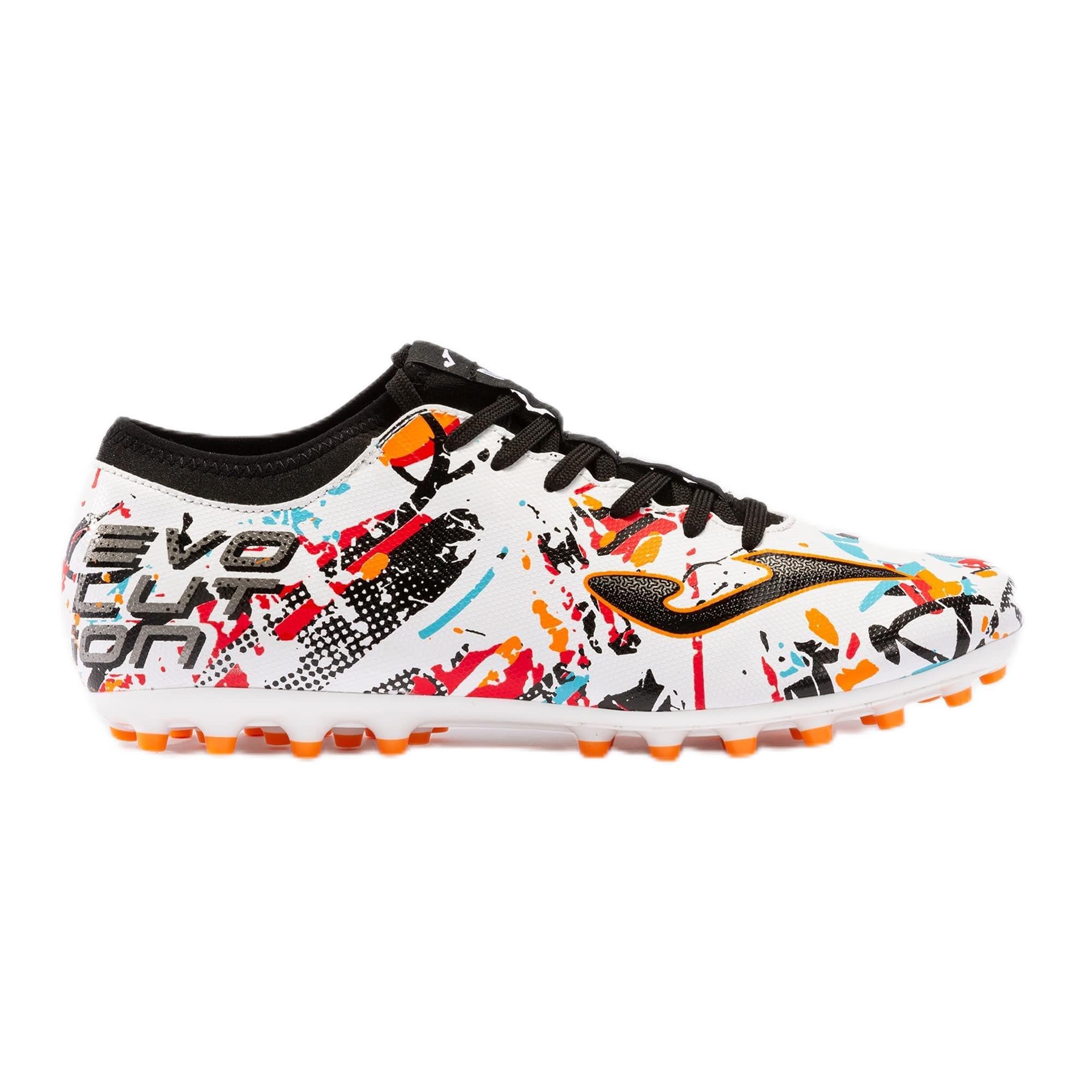 Joma - Men's Boots for: Men, White, Black, Orange, 9.5 UK