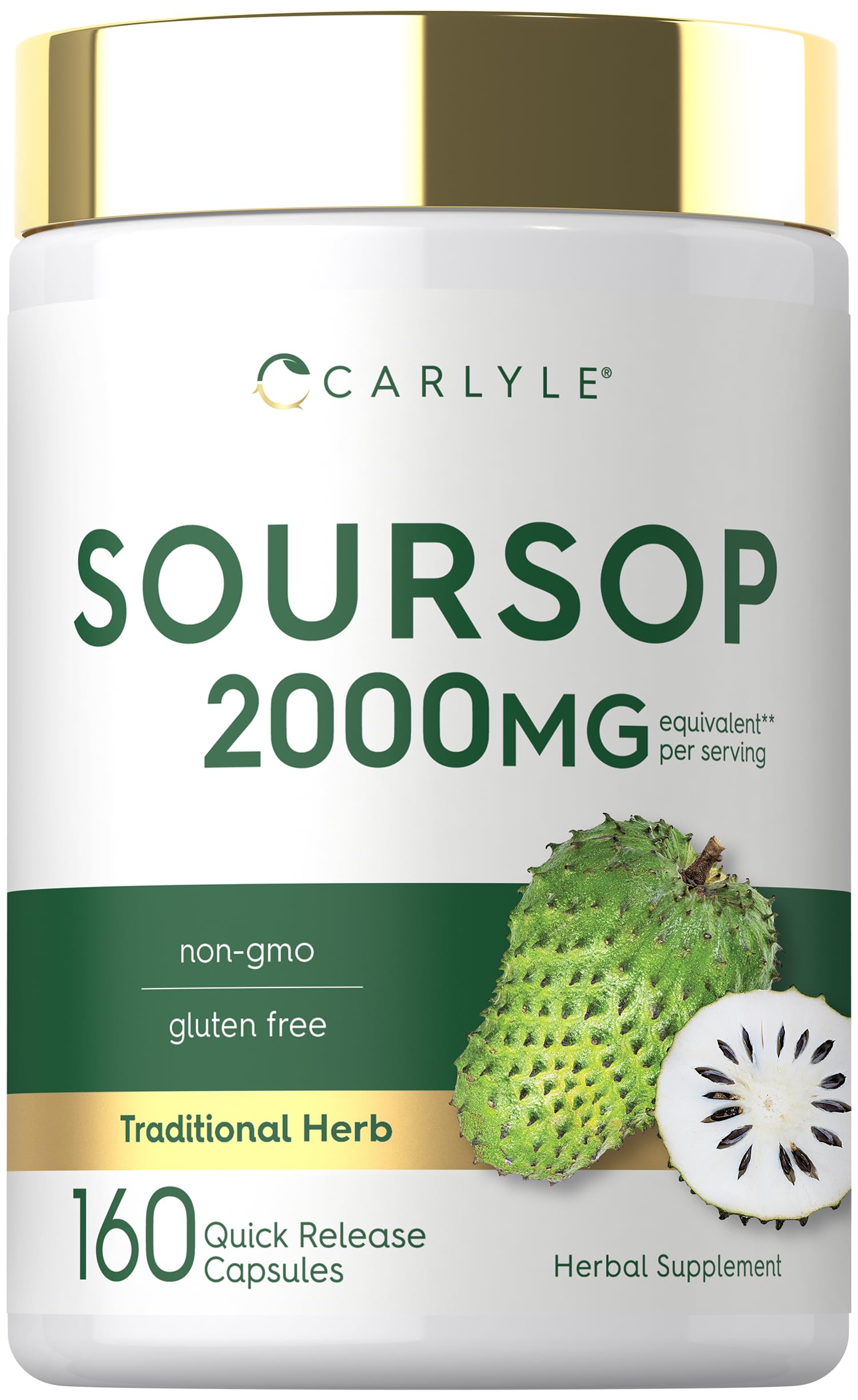 Carlyle Soursop Leaves | 160 Capsules | Traditional Herb