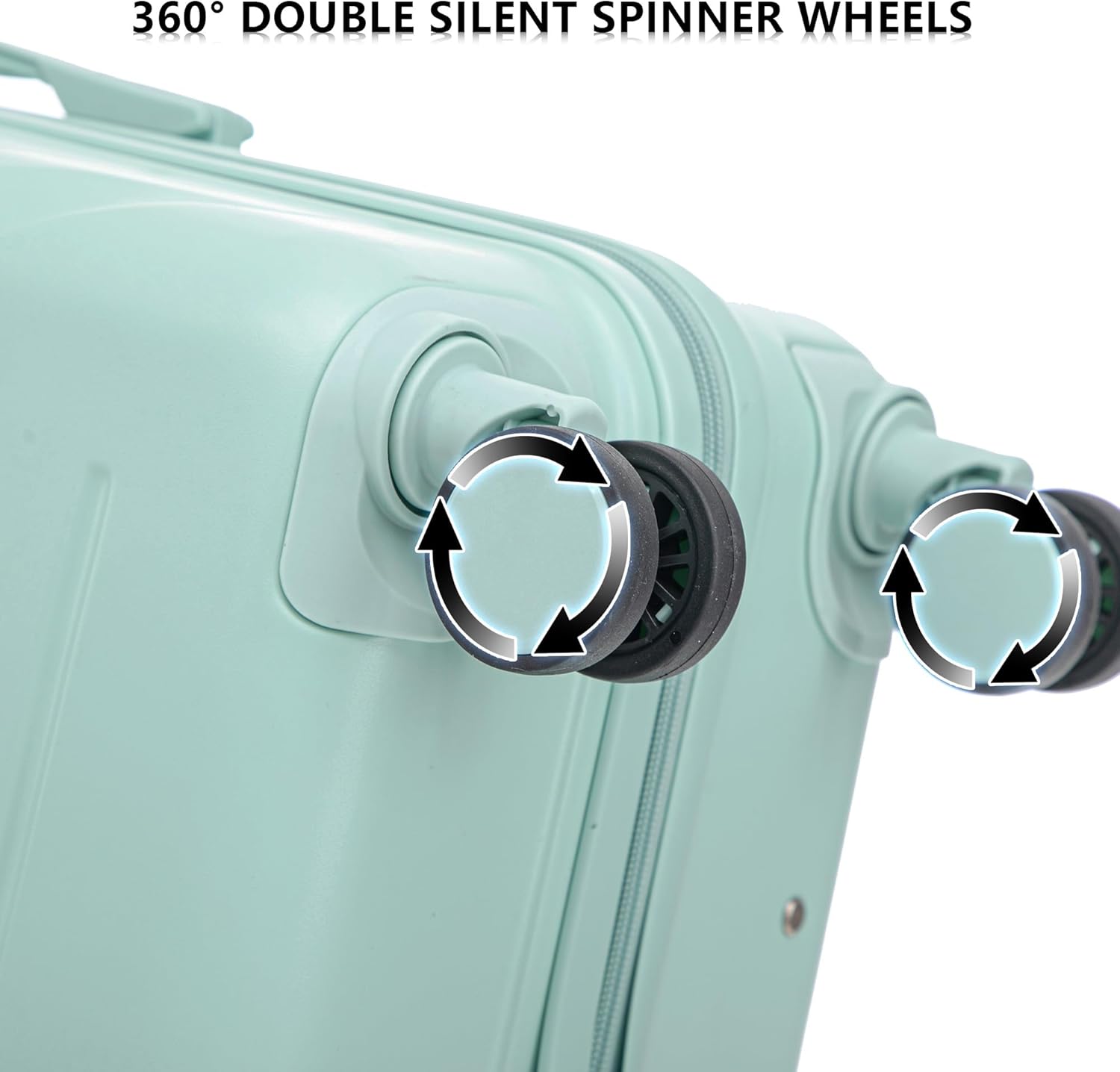 Merax Luggage Set, 3 Piece Hardside Suitcase Set, 20-inch, 24-inch, 28-inch Luggage, Carry on Luggage Set, Travel Luggage Set, Large Suitcase with Wheels,Mint Green