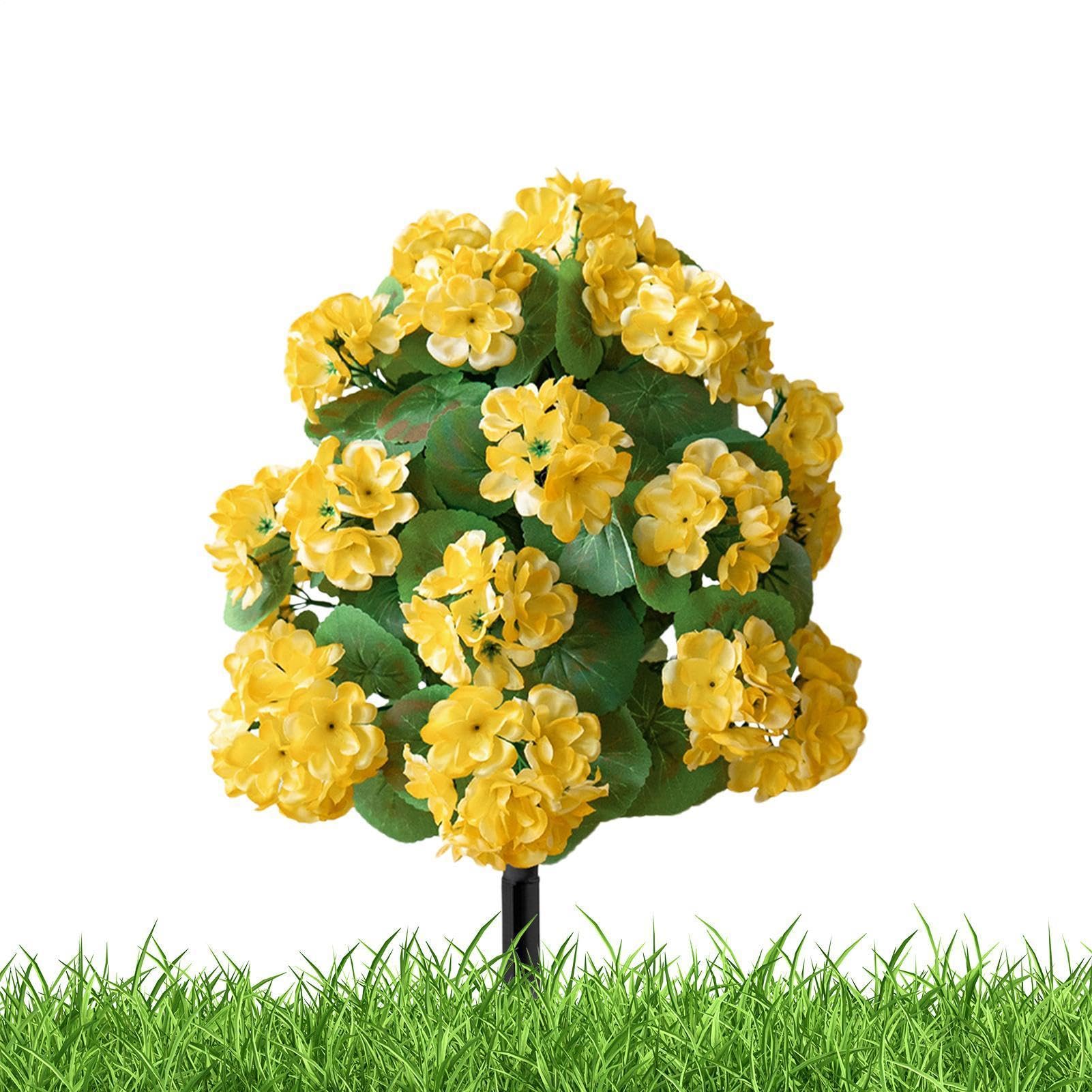 Flores artificiales para exteriores y césped de patio o jardín