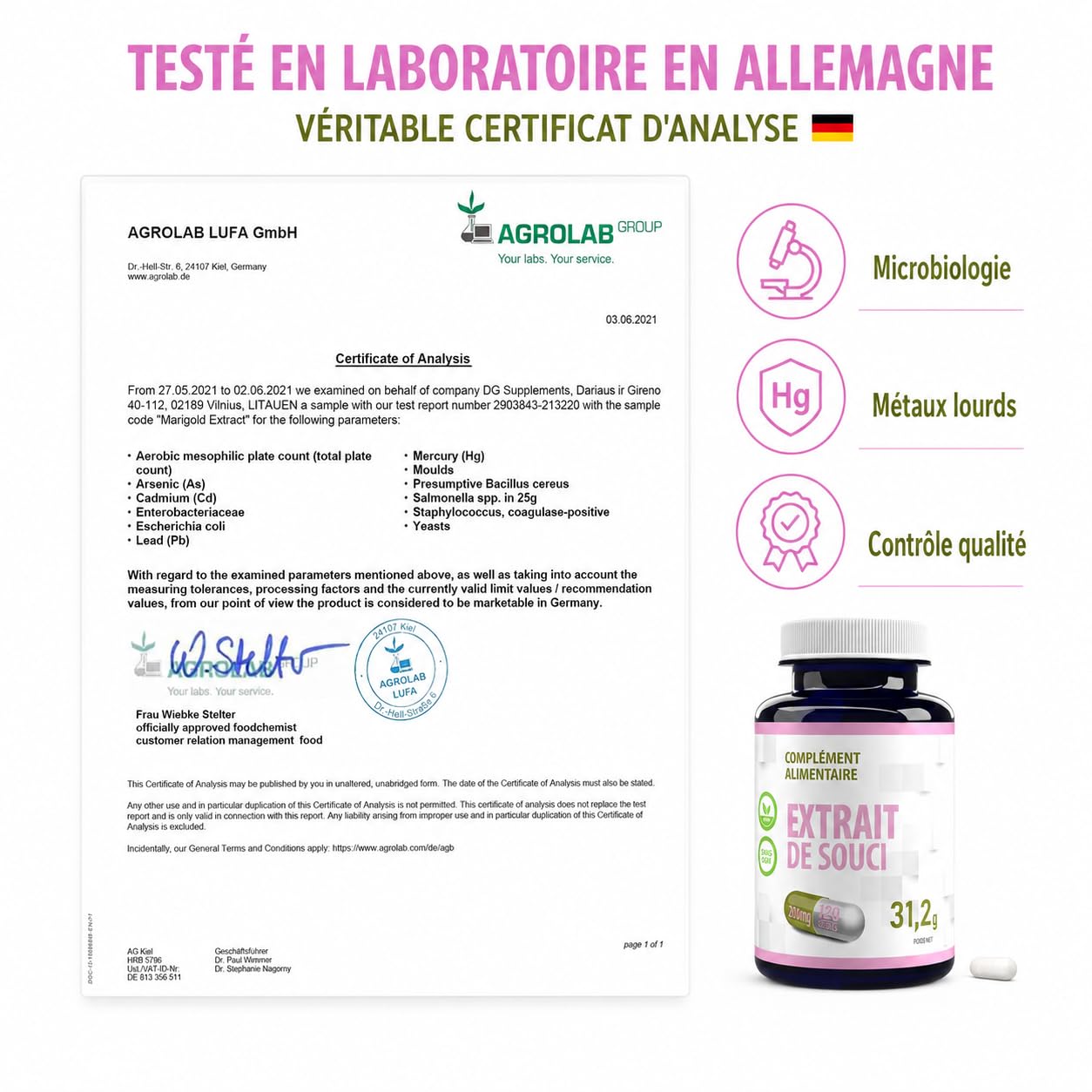 Hepatica Lutéine | 40 mg & Zéaxanthine 8 mg | extrait de souci 200 mg | 120 gélules végétales | Tagetes erecta | GMP & Testé en Laboratoire Indépendant